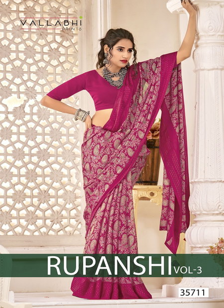 Rupanshi 03 By Vallabhi Moss Georgette Floral Print Saree Online Wholesale
